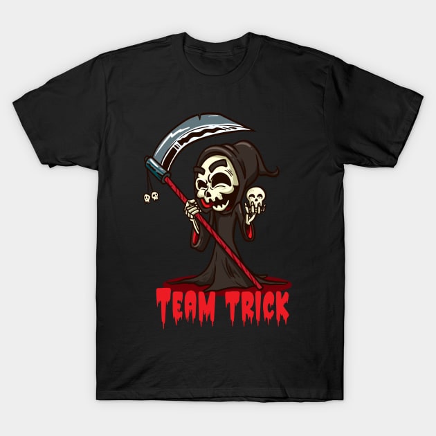 Team Trick Skull Design for a Skater Board T-Shirt by alpmedia